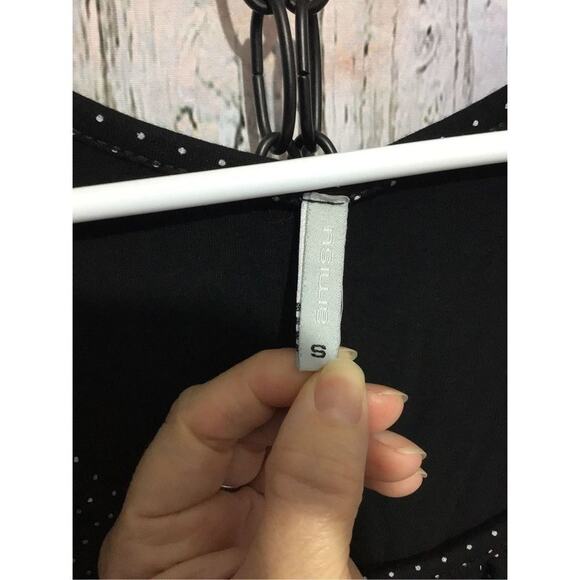 Amisu Black & White Polka Dot Tank Elastic Bottom Size Small - Picture 7 of 10